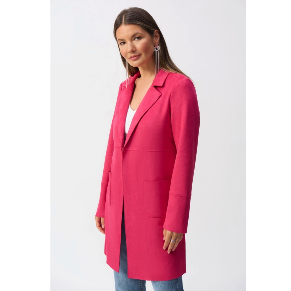 Faux Suede Scuba Jacket- Pink! NWT